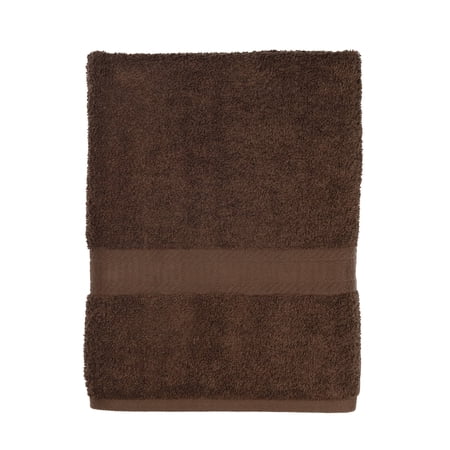 Mainstays Solid Bath Sheet, Brown Basket