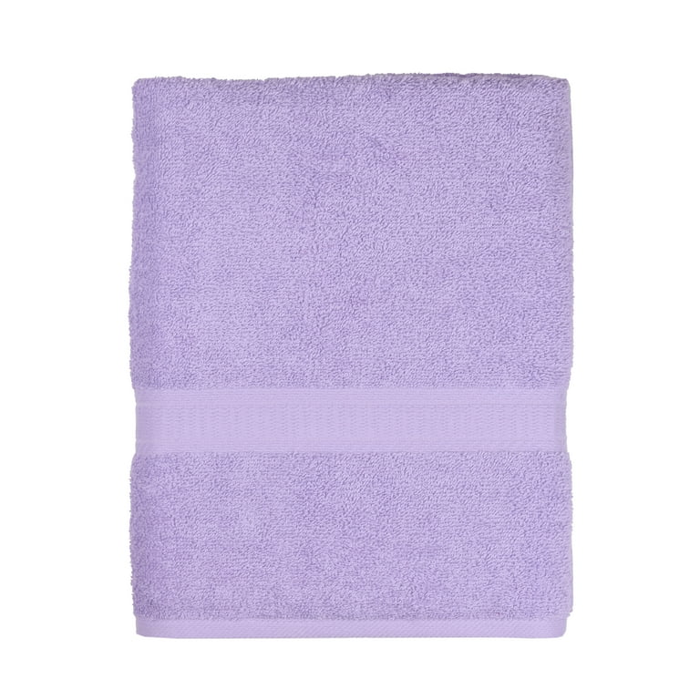 Mainstays 100 Cotton Bath Sheet Super Soft and Highly Absorbent Basic Solid Premium Cotton Bath Sheet for Bathroom Hotels Spa and Gym Lavender Walmart