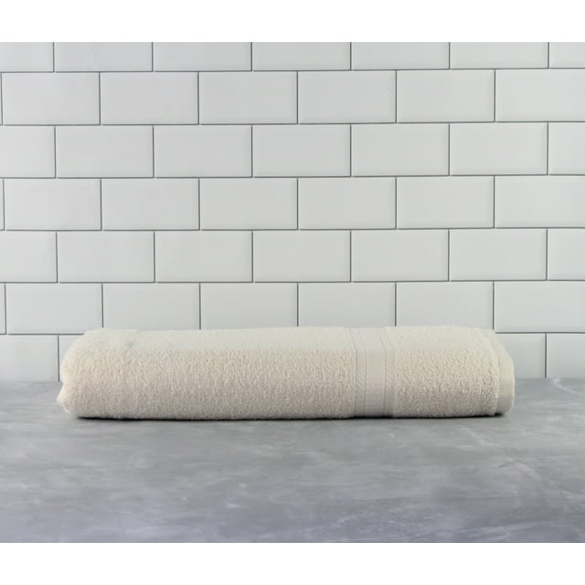 Mainstays Solid Bath Sheet, Vanilla Dream