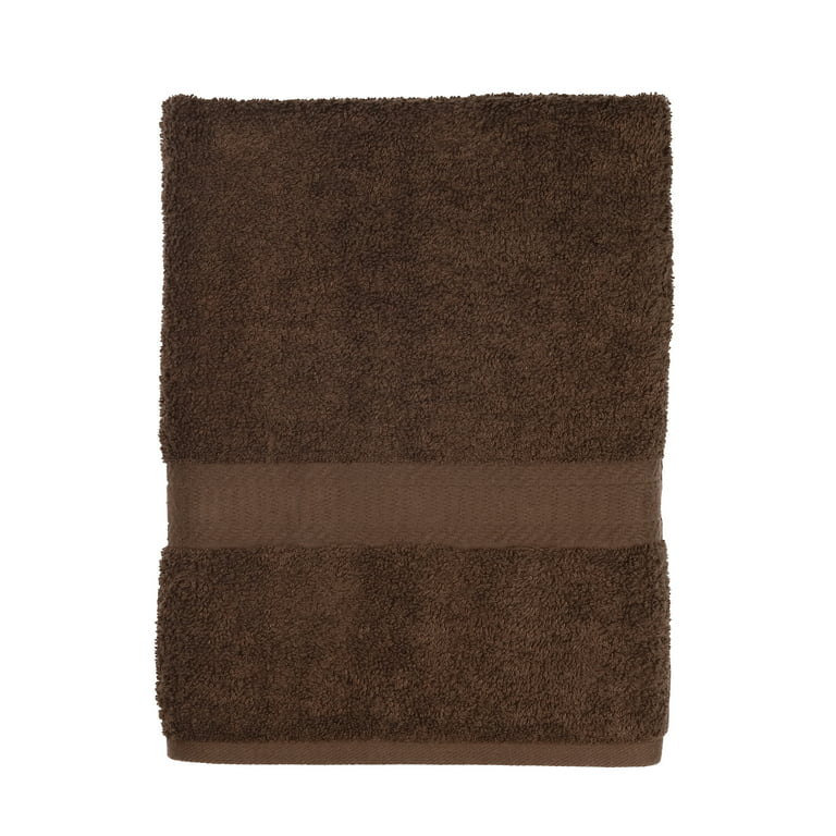 Mainstays Solid Bath Towel, Brown Basket