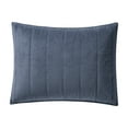 thumbnail image 1 of Mainstays Solid Textured Corduroy Quilted Pillow Sham, Navy Blue, King, 1 Pack, All Ages, 1 of 5