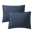 thumbnail image 1 of Mainstays Standard Pillow Sham - Navy Blue, Corduroy, Reversible Bed Sham, 2 Pack, 1 of 5
