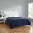thumbnail image 1 of Mainstays Full/Queen Quilt - Navy Blue Corduroy, Reversible Bedding, 1 of 8