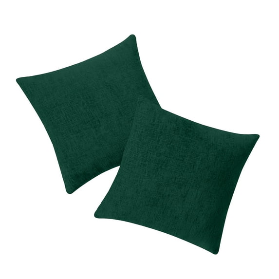 Mainstays 18" x 18" Green Solid Chenille Decorative Pillows (2 Count)