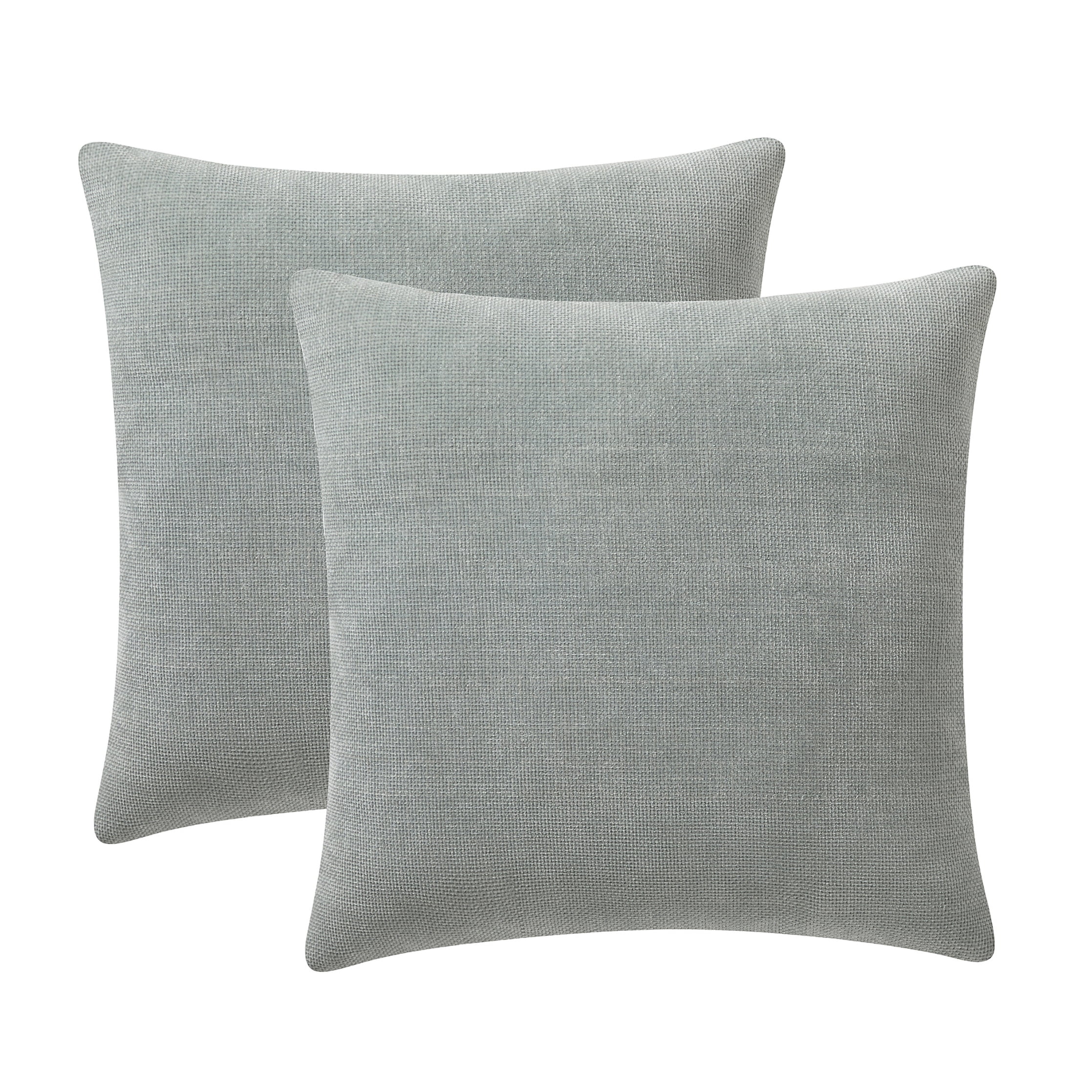 Mainstays Solid Chenille Decorative Pillow Set, Green, 18" x 18", 2 Pieces