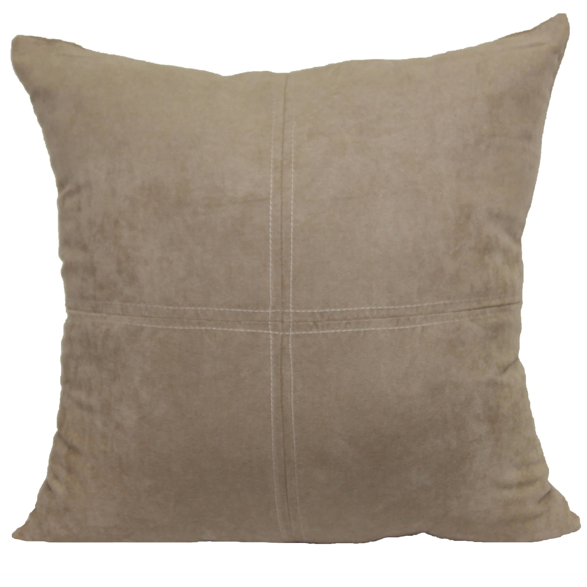 Mainstays Solid Faux Suede 4Panel Decorative Throw Pillow, 17" x 17