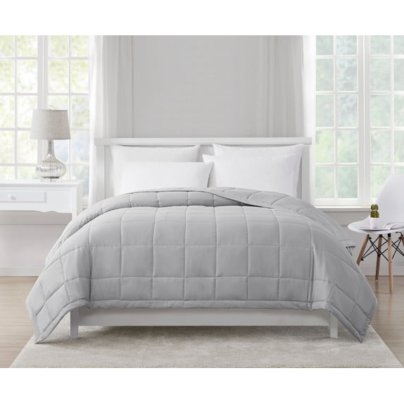 Mainstays Solid Full, Queen Down Alternative Blanket in Gray