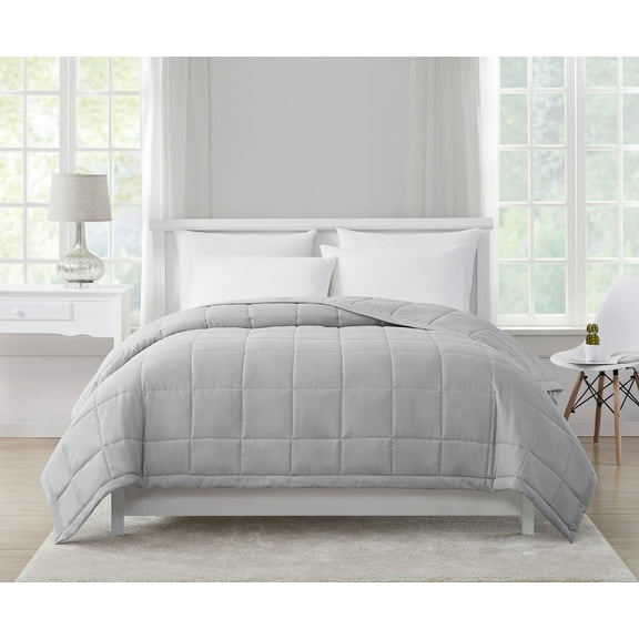 Mainstays Solid Full, Queen Down Alternative Blanket in Gray