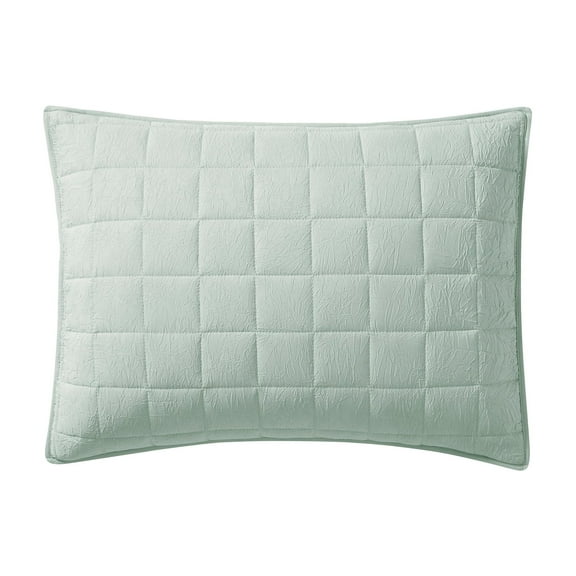 Mainstays Crinkle Pillow Sham, Standard, Light Green, 1 Pack