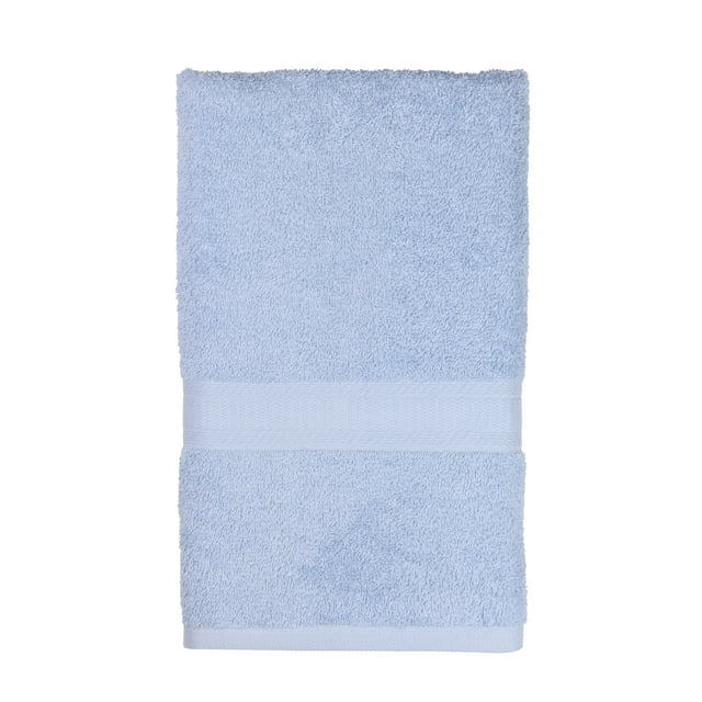 Shop Mainstays Solid Hand Towel, Blue Shell - Great Prices Await ...