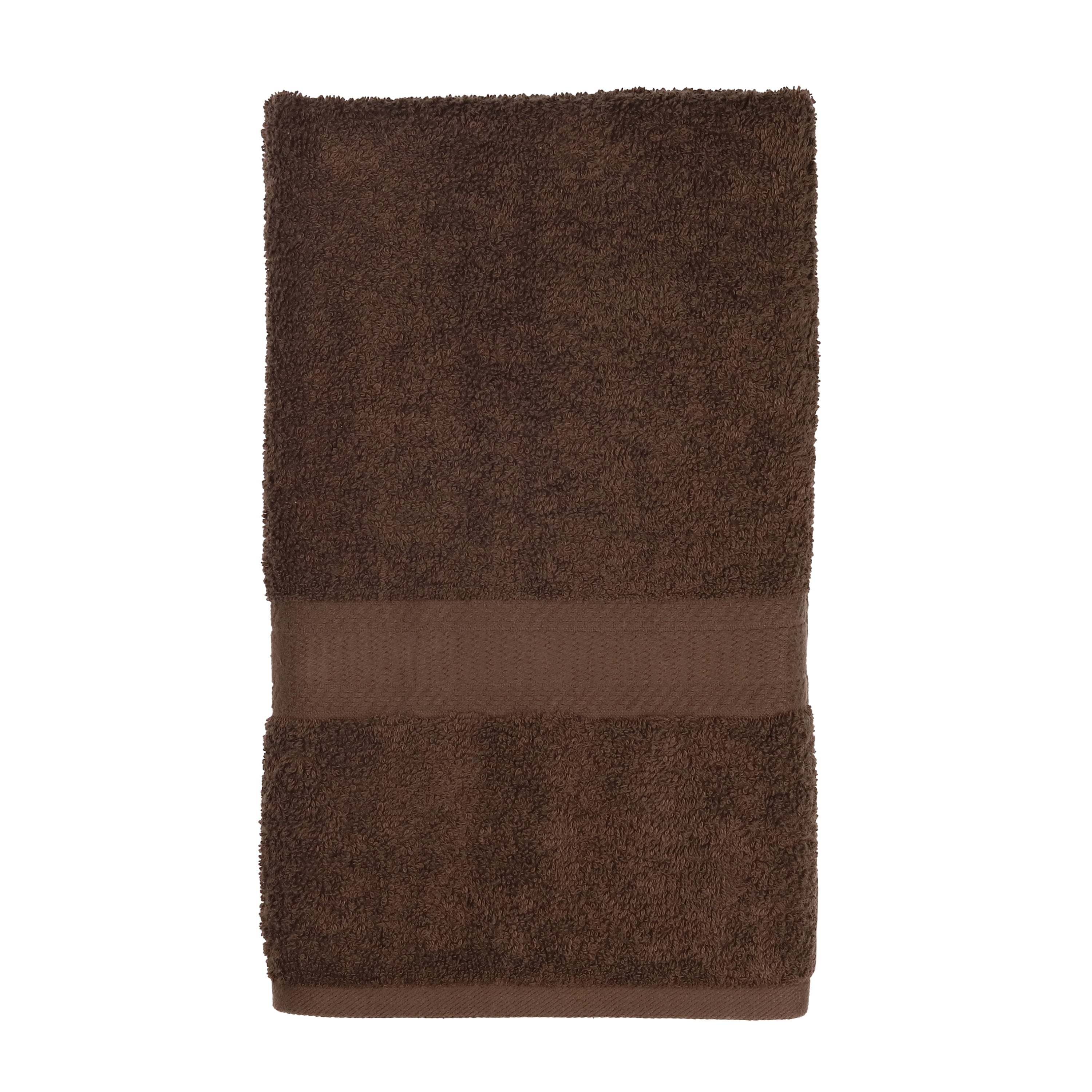 Mainstays Solid Hand Towel, Brown Basket