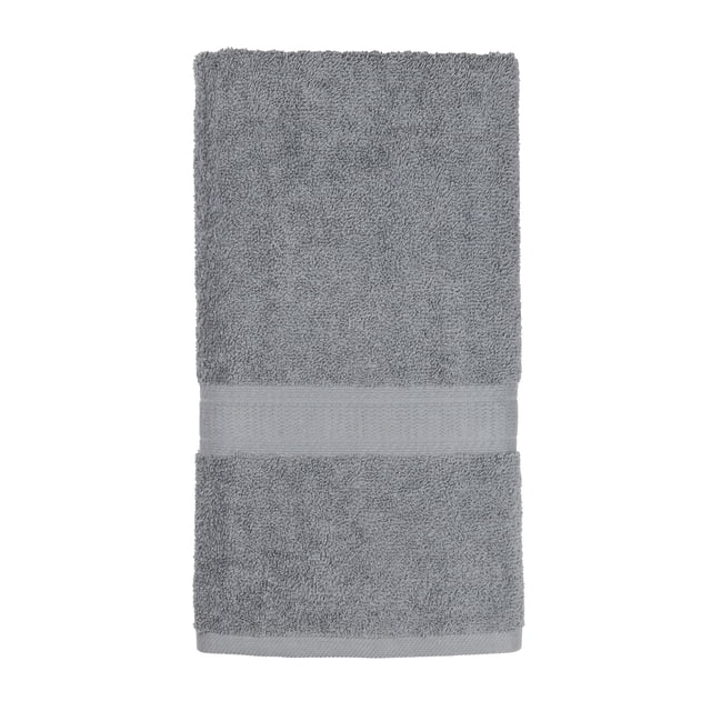 Mainstays Solid Hand Towel, Light School Grey - Walmart.com