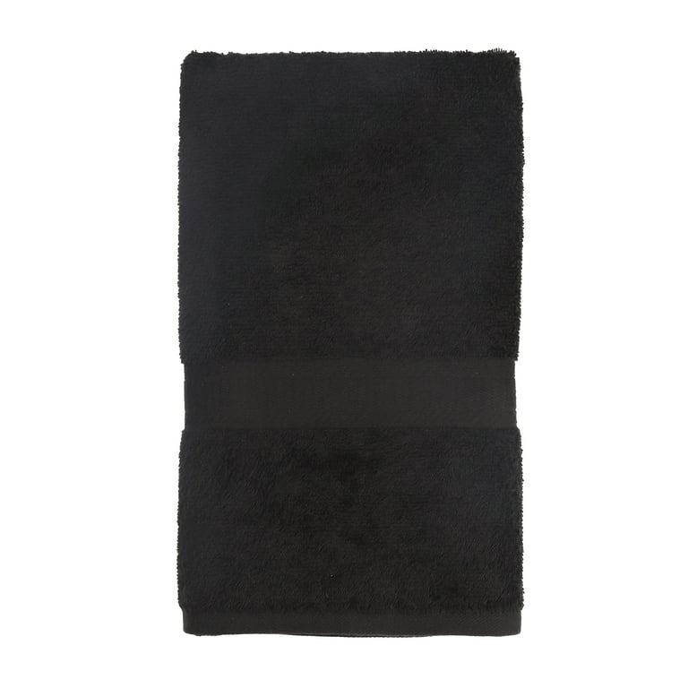 Mainstays Black & White Hand Towel, 1 Each