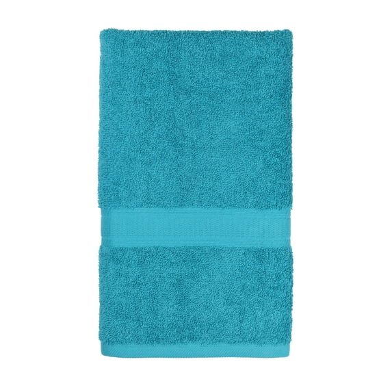 Mainstays Basic Solid Hand Towel, Turquoise