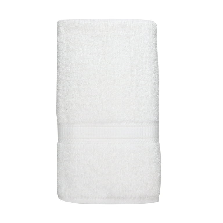 Mainstays Solid Hand Towel, White