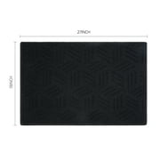 Mainstays Solid High Low Loop Kitchen Mat 18"x 27" Black