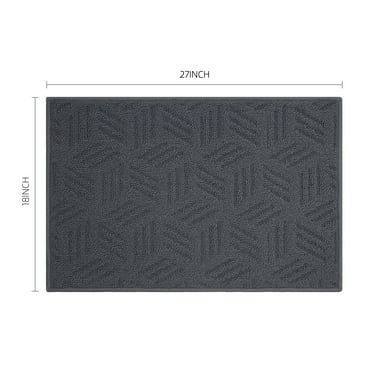 Mainstays Solid High Low Loop Kitchen Mat 18"x 27" Gray Flannel
