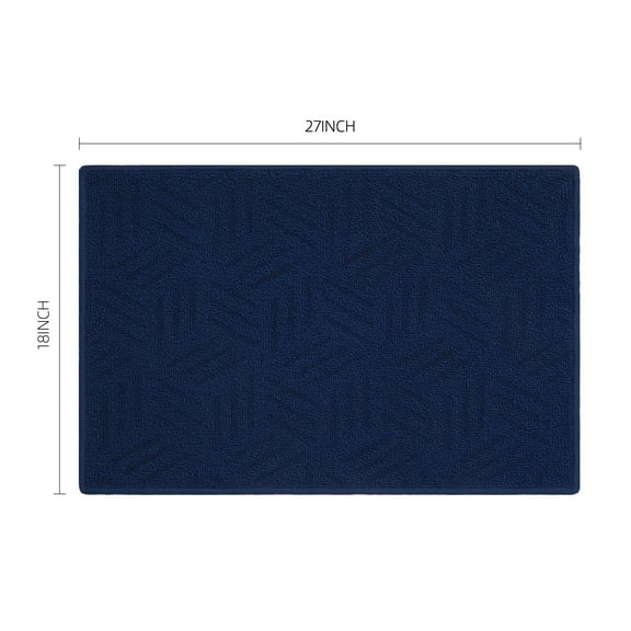 Mainstays Solid High Low Loop Kitchen Mat 18"x 27" Navy Blue