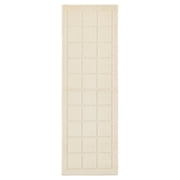 Mainstays Solid High Low Tufted Grid Beige Indoor Runner Rug, 2' x 6'