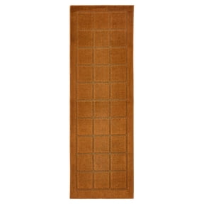 Mainstays Solid High Low Tufted Grid Brown Indoor Runner Rug, 2' x 6'