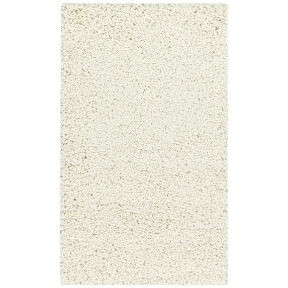 Mainstays Solid Olefin Shag Indoor Entryway Area Rug, Ivory, 2'6"x3'10"