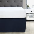 thumbnail image 1 of Mainstays Solid Pleated Navy Soft Brushed Polyester Bedskirt, King (1 Count), 1 of 5