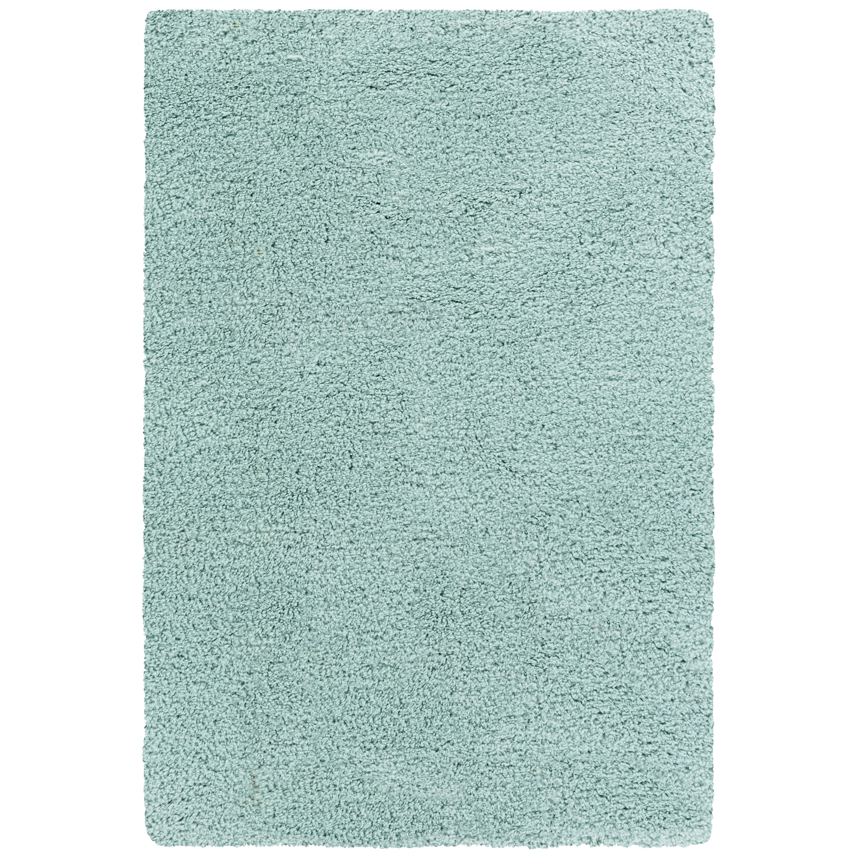 Mainstays Solid Plush Transitional Aqua Shag Indoor Area Rug, 3'x4'8"