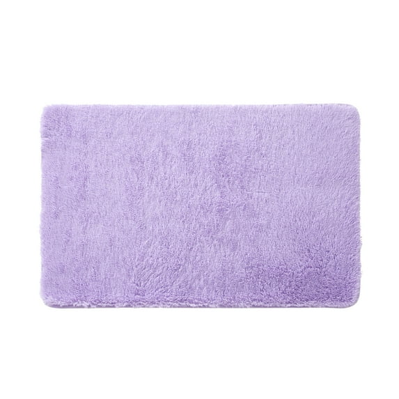Mainstays Solid Purple Fluffy Shag Faux Fur Area Rug, 36" x 56"