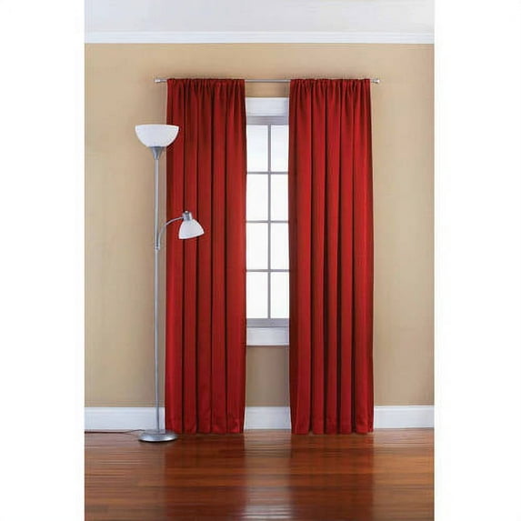 Mainstays Solid Room Darkening Polyester Curtain Panel