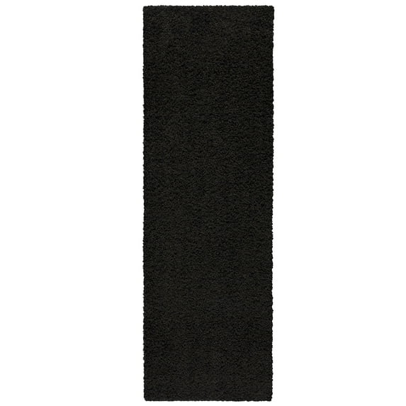 Mainstays Solid Runner Rug, Black