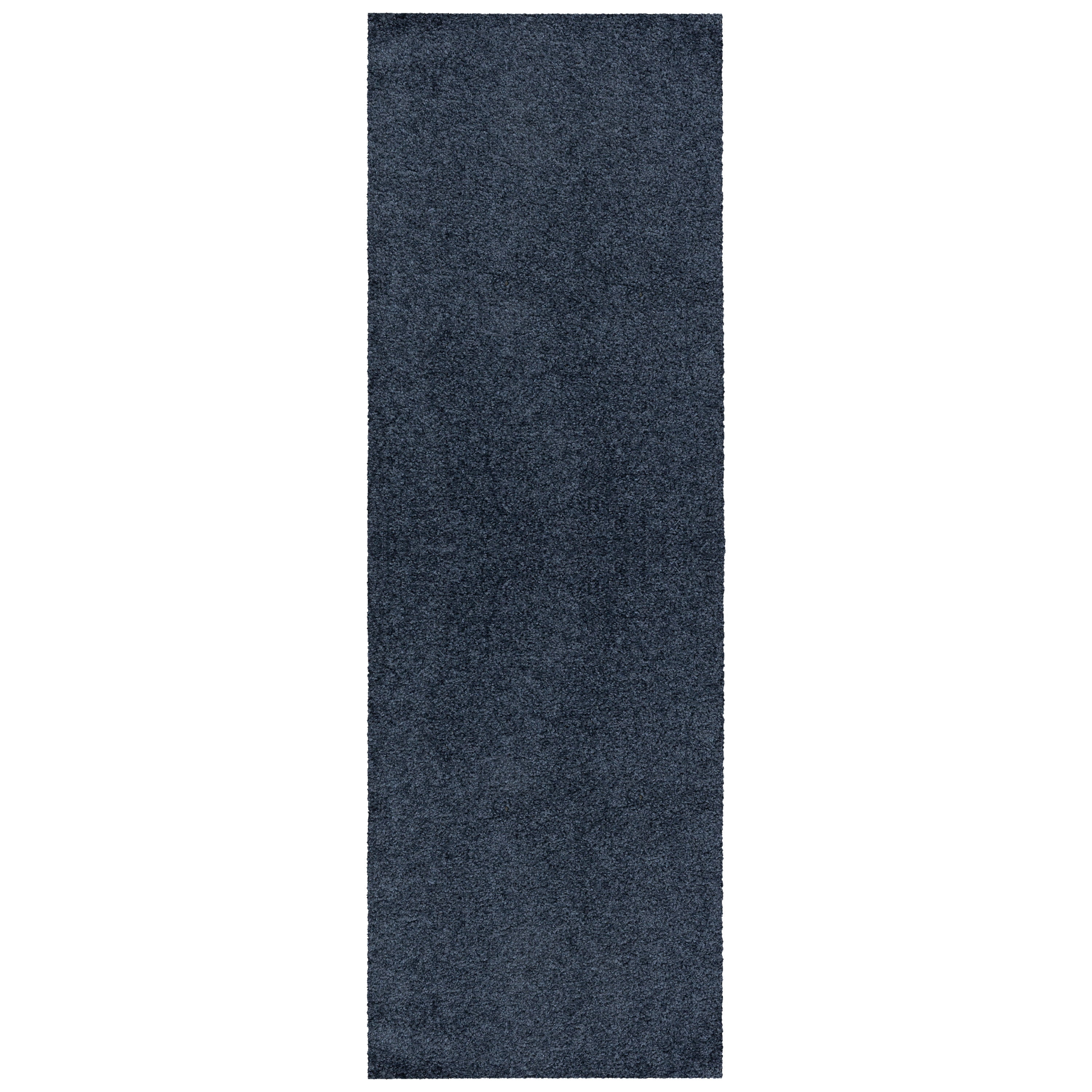 Mainstays Solid Shag Indoor Runner Rug, Navy Heather, 2 ft 6 in x 8 ft