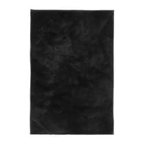 Mainstays Solid Soft Rabbit Faux Fur Area Rug Black,30x46"