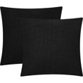 thumbnail image 1 of Mainstays Solid Texture Decorative Square Throw Pillow, 18" x 18", Black, 2 Pack, 1 of 4