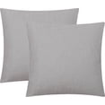 thumbnail image 1 of Mainstays Solid Texture Decorative Square Throw Pillow, 18" x 18", Grey, 2 Pack, 1 of 6