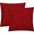 thumbnail image 1 of Mainstays Solid Texture Decorative Square Throw Pillow, 18" x 18", Red, 2 Pack, 1 of 6