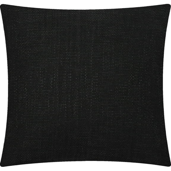 Mainstays Solid Texture Polyester Square Decorative Throw Pillow, 18" x 18", Black