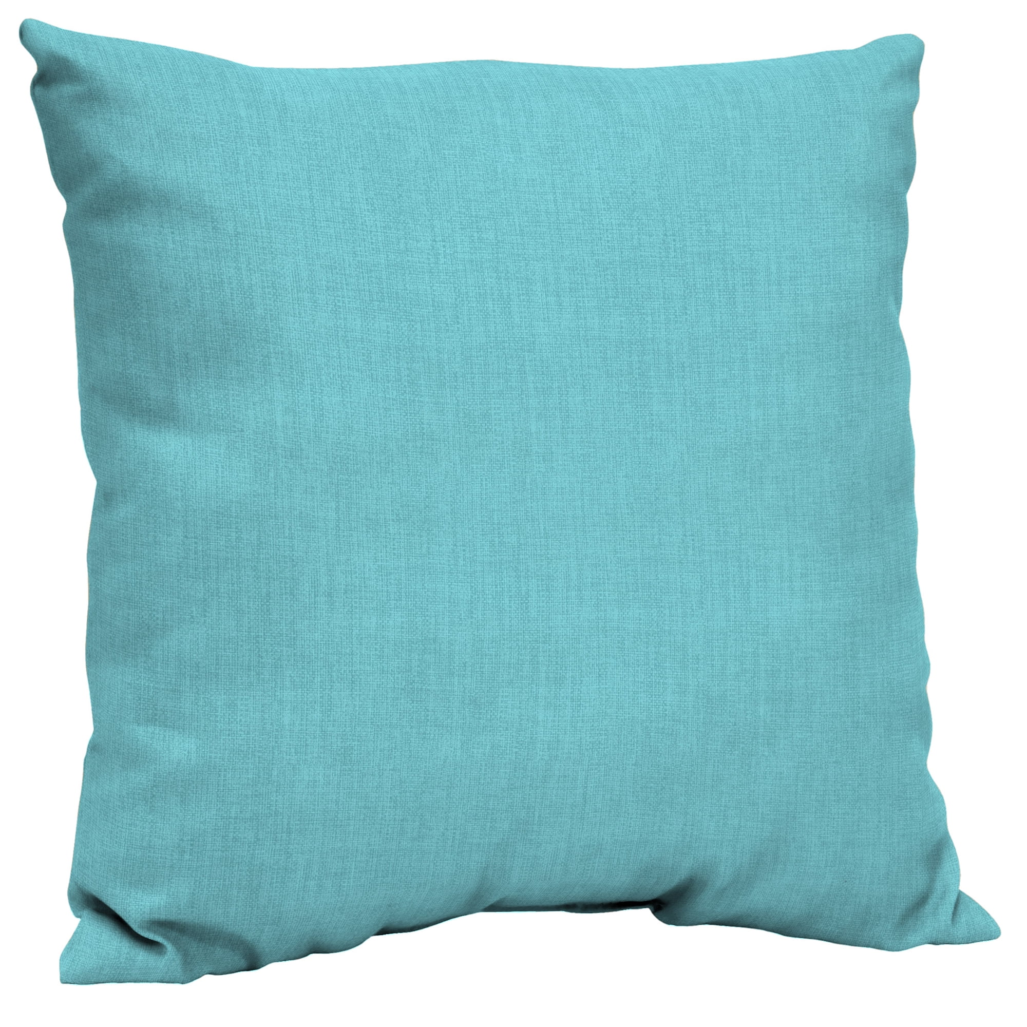 Mainstays Solid Turquoise 21 x 21 in. Outdoor Pillow Back Cushion