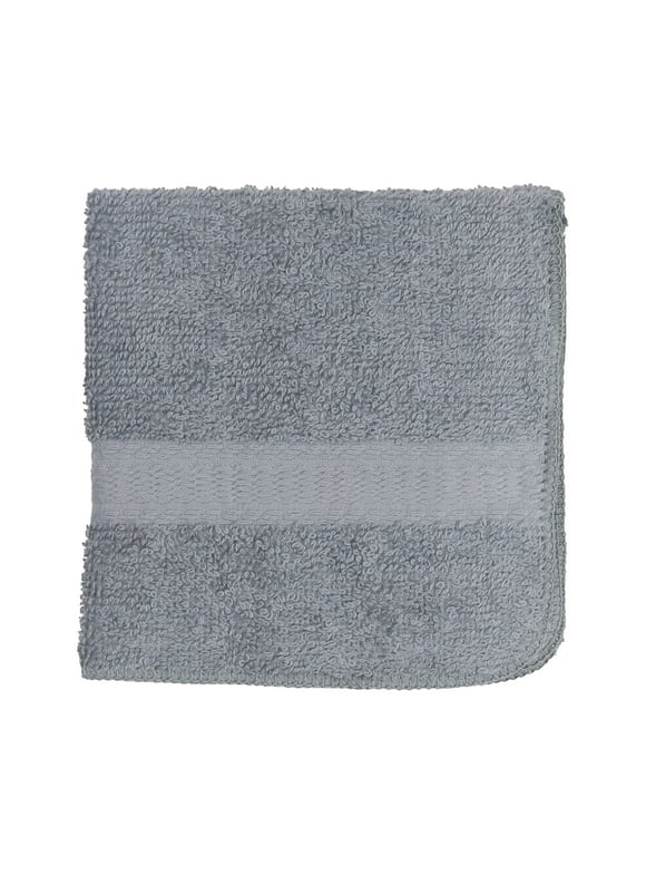 Mainstays Solid Washcloth, Light School Grey