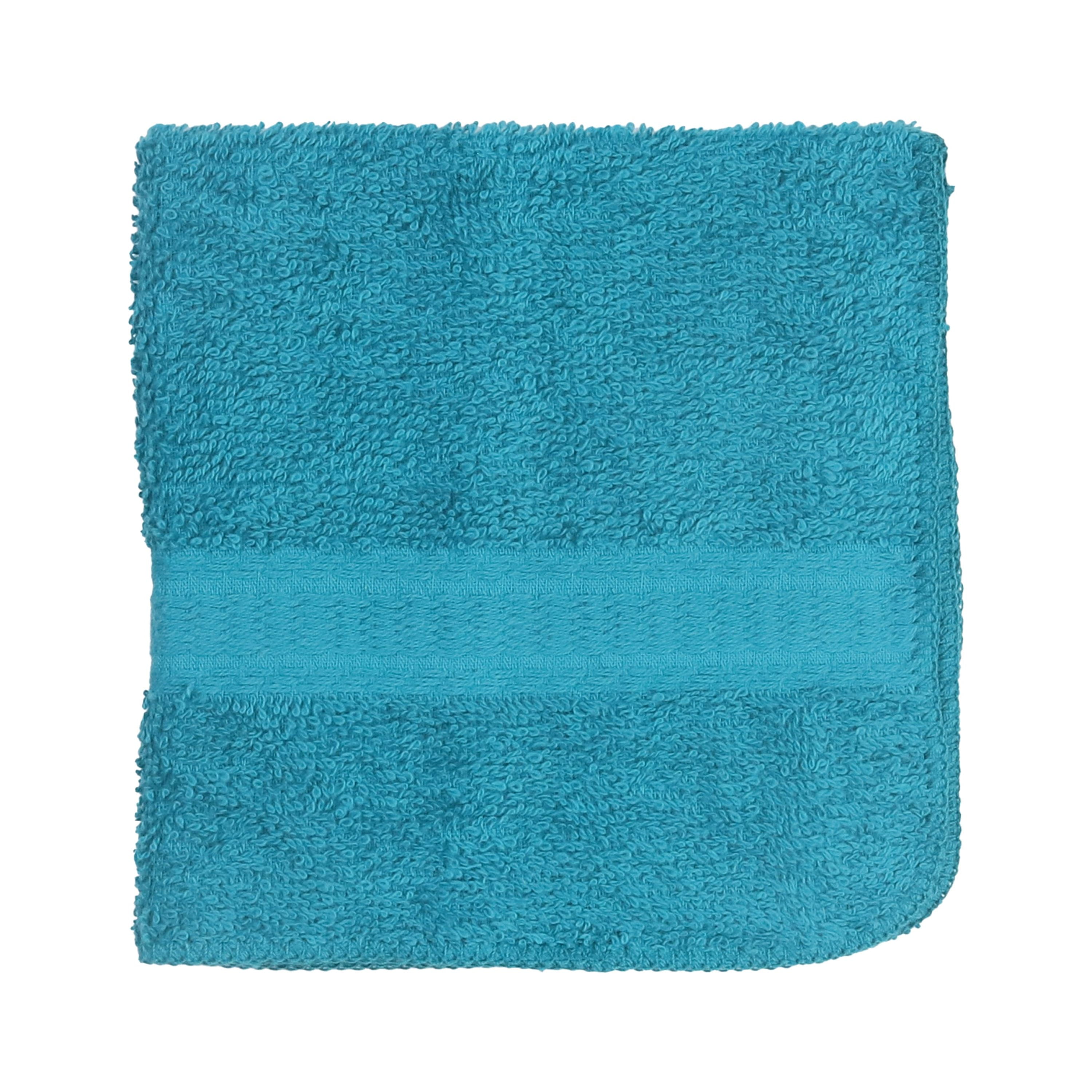 Mainstays Solid Washcloth, Turquoise