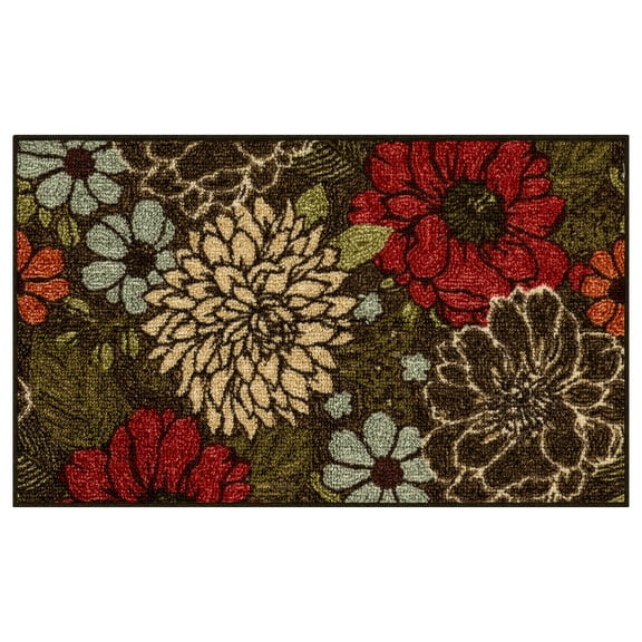 Mainstays Sorbet Floral Farmhouse Multicolor Indoor Accent Rug, 1'8"x2'10"