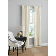 Mainstays Southport Ivory Solid Color Light Filtering Rod Pocket Curtain Panel Pair, 40" x 84"