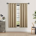 thumbnail image 1 of Mainstays Southport Textured Light Filtering Curtain Panel Pair, Set of 2, Beige, 40"W x 63"L, 1 of 10