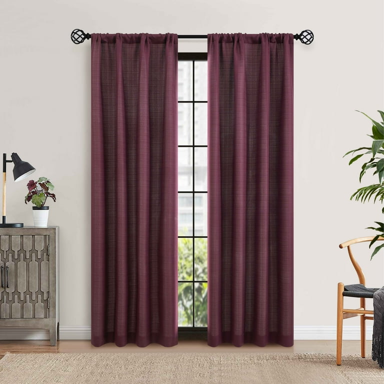 Mainstays Southport Textured Curtain Panel Pair, Set of 2