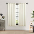 thumbnail image 1 of Mainstays Southport Textured Light Filtering Curtain Panel Pair, Set of 2, Ivory, 40"W x 63"L, 1 of 10