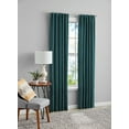 thumbnail image 1 of Mainstays Southport Light Filtering Rod Pocket Curtain Panel, Set of 2, Teal Blue, 40" W x 84" L, 1 of 5