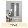 thumbnail image 1 of (2 pack) Mainstays Southport Light Filtering Rod Pocket Textured Curtain Panel, Set of 2, Silver, 40” W x 63” L, 1 of 9