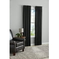 thumbnail interactive-video image 1 of Mainstays Southport Light Filtering Rod Pocket Textured Curtain Panel, Set of 2, Charcoal Gray, 40” W x 84” L, 1 of 10