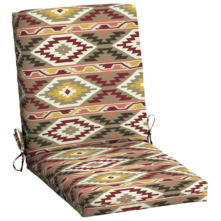 Mainstays Southwest Aztec 1 Piece 43 x 20in. Outdoor Dining Chair Cushion Walmart