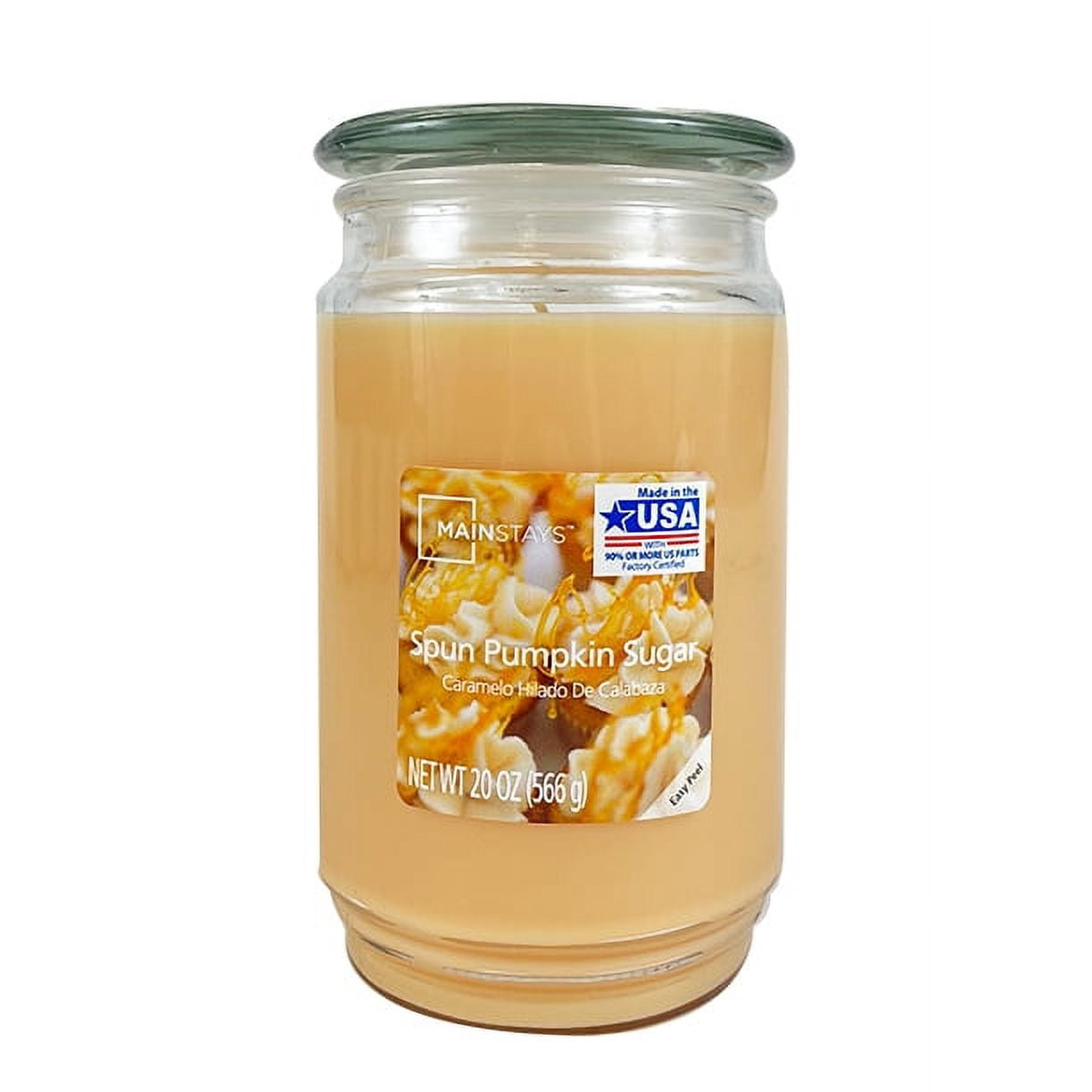 Shop Mainstays Spun Pumpkin Sugar SingleWick Jar Candle, 20 oz