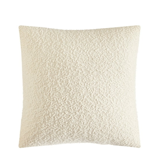 Mainstays Square Boucle Ivory Decorative Pillow For Adults, 18 in x 18 in